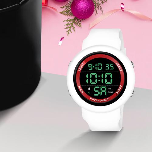 hala -HL-1260-DTL-RED-RING New Trending Red Ring Round Waterproof Gym Fitness Freek Digital Watch - For Men