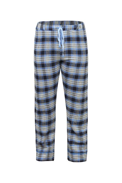 Aurora Shine- Women Cotton Loose Fit Checkered Blue Color Track Pant