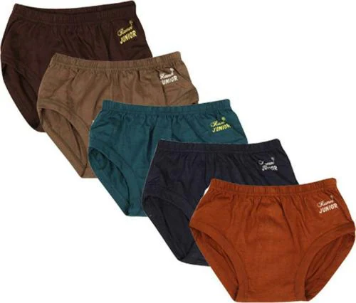 YELLOWDELIGHT Boys Multicolor Pure Cotton Pack of 5 Briefs (6-12M)