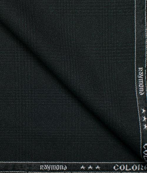 Raymond Men Green Checks Terry 1.25 Meter Trouser Fabric