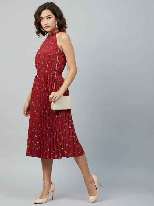 Rare Women Maroon Floral Dress - JioMart