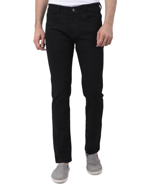 Ben Martin Men's Comfortable Stretchable Casual Regular Fit Denim Jeans Black Size 30 with 5 Basic Pockets Mid Rise Flat Front Whiskering & Fading Full Length Modern Fashionable for Casual Wear Breathable Fabric for Comfort and Flexibility