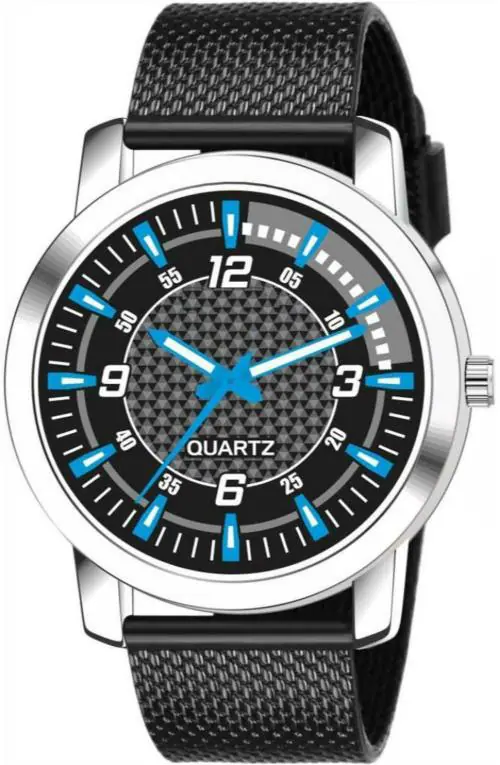 Bolun Analog Black Dial Black Strap Watch For Men