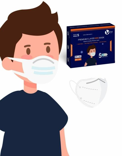 Vibe N95 Ultimate Kids Disposable Surgical Mask(Pack of 10)