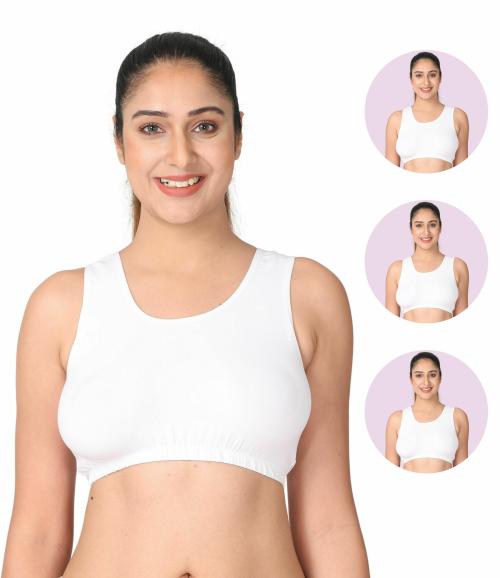 Adira | Soft Sleep Bra For Women | Slip On Bras To Wear At Home Comfortable | Work From Home Bra Without Hooks | Non Padded & Non Wired Support | Pack Of 2 | White | S
