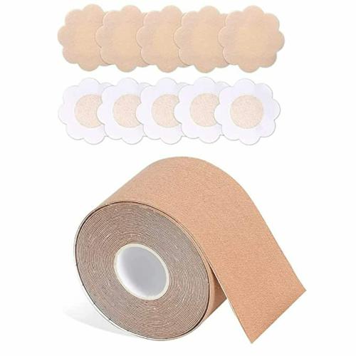 Luasa Lingerie tape for Fashion, Waterproof, Invisible Disposable Lingerie/Fashion Tape Cotton, Spandex (Skin Tape Pack of 1)