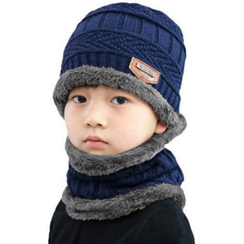 INFISPACE Baby's Boy's Warm Beanie Cap & Neck Scarf Set | Kids/Boys/Girls/Unisex Winter Woolen Warm Beanie Cap with Neck Warmer Blue Color| Size- 18-24 M