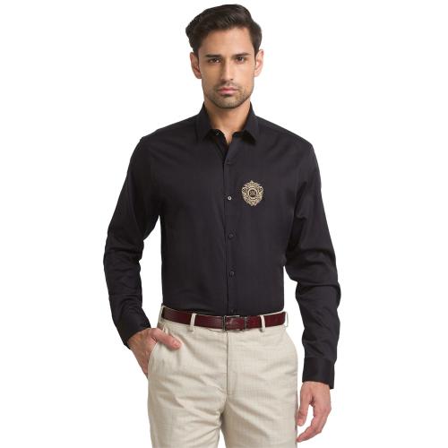 Raymond Men Black Casual Shirt