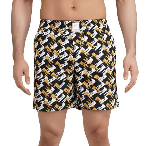 Kristino Mens Black 100% Cotton Shorts