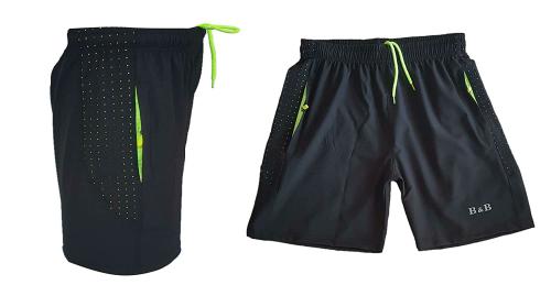 Buttons & Bows Sporty Men's Quick Dry Shorts/Knickers Laser Cut Design with 02 Zip Pocket/Light Weight Quick Dry/Regular Fit/Machine Wash -01 Piece -Black (L)