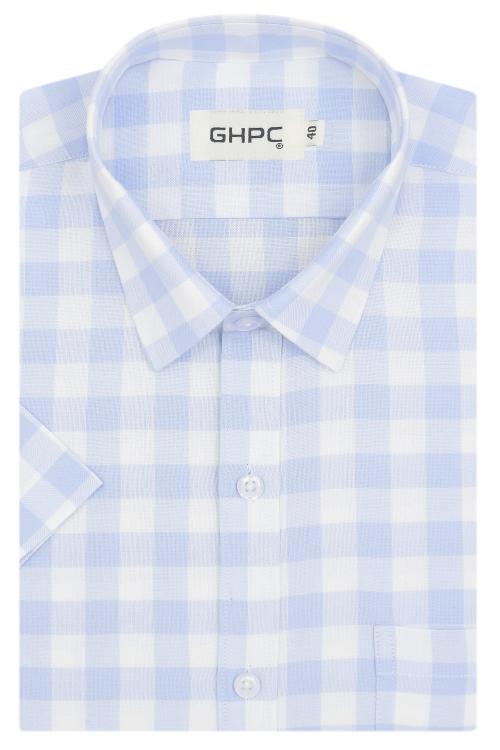 GHPC By Arihant Men's Giza Cotton Gingham Checks Half Sleeves Regular