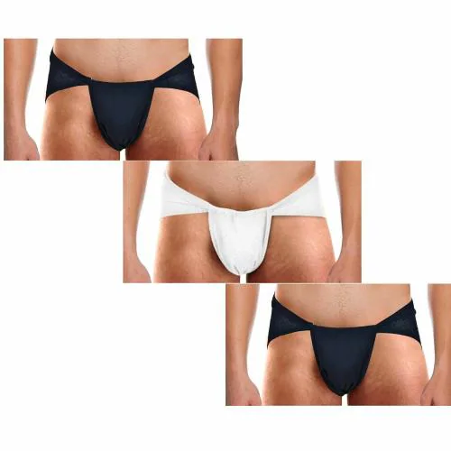 Bhondubagus Men Cotton Gym Free Size Langot Assorted Colors Pack Of 3