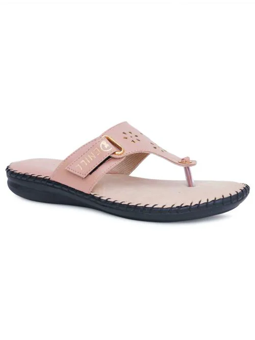 Denill Peach Doctor Slippers for Women
