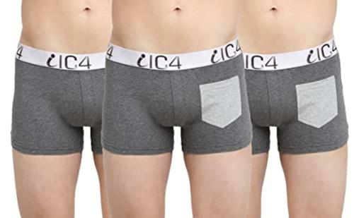 IC4 Mens Cotton and Elastane Trunks (Pack of 3)