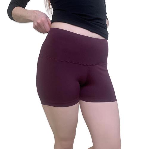 Republic Of Curves Women Maroon Yoga Shorts (L)