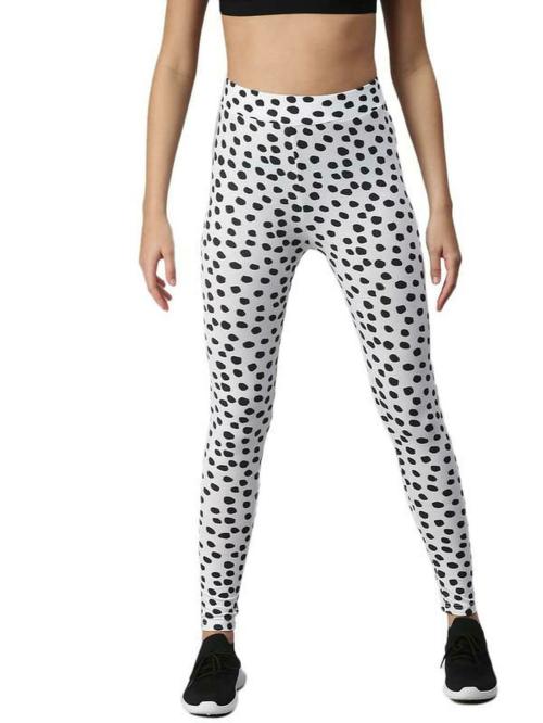 De Moza Women White and Black Solid Viscose Leggings S JioMart