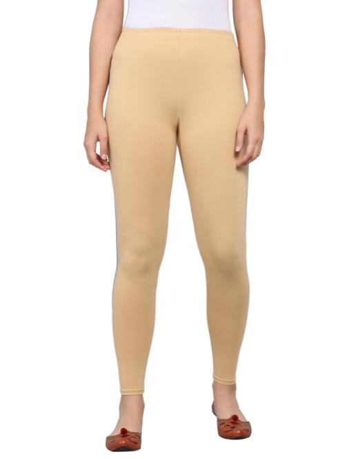 NGT Beige Super Soft Cotton Ankle Length Leggings for Women And Girls (2XL)