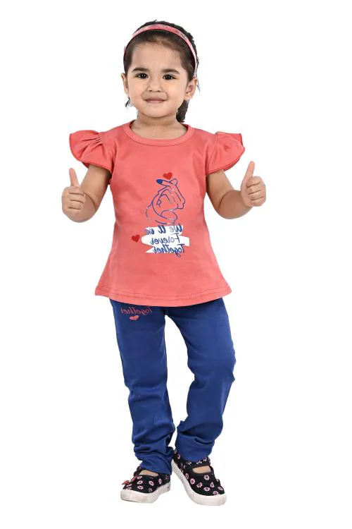 NEW GEN GIRLS HALF SLEEV PACK OF 1 T-SHIRT & PANT