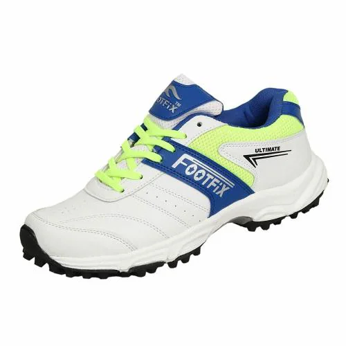 Buy FOOTFIX Cricket Shoes, Men's Cricket Shoes, Ultimate Pu White Blue