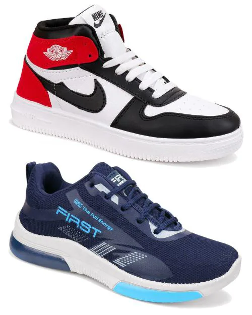 World Wear Combo Pack of 2 Pair of Multicolor Shoes For Men