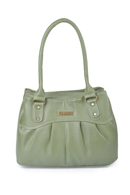 Fristo Green Polyurethane Handbag for Women
