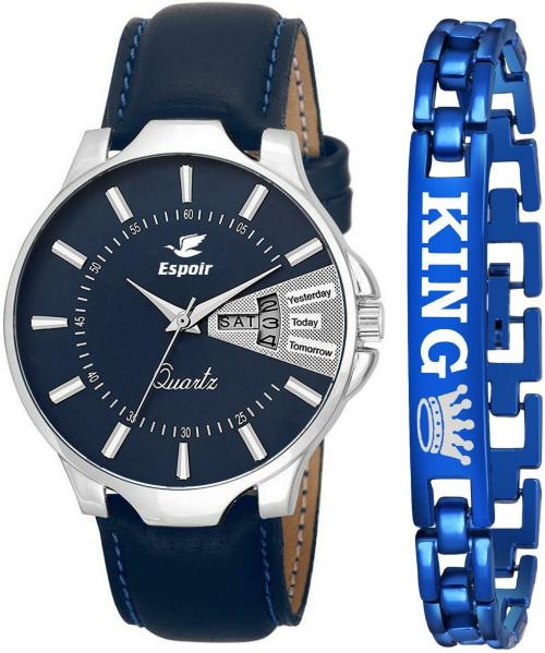 Espoir Men Blue Dial Blue Strap Analog Watch