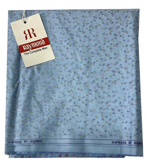 Raymond Blue Printed Cotton Shirt Fabric