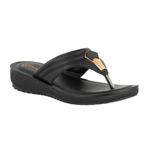 Inblu Black Casual Slipper for Women