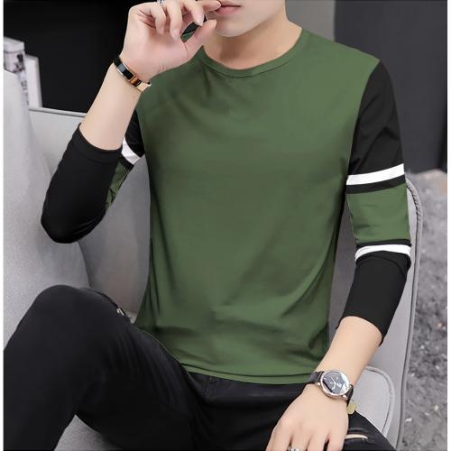 B'LIVE Solid Men Round Neck Dark Green, Black T-Shirt| T-Shirt For Men| Mens Tshirt| Printed Mens Tshirt | T-Shirt