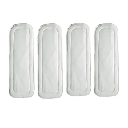 feelitson Unisex Baby Diaper Insert Pad Reusable & Washable 5 Layer White (Pack of 4)