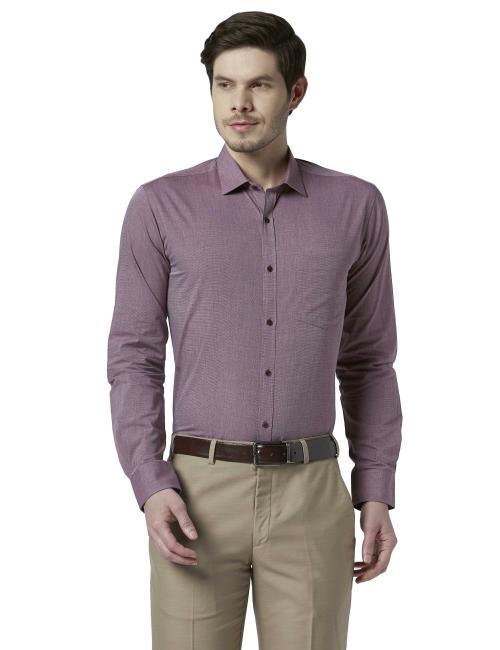 Park Avenue Men Formal Light Maroon Shirt
