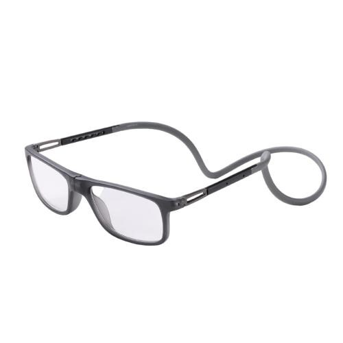 Intellilens Scratch Resistant Magnetic Reading Glasses Grey Men and Women 1.0