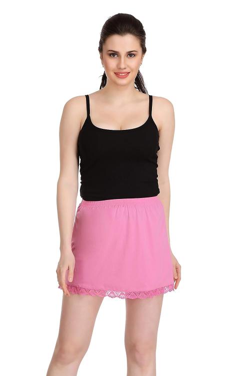 SPLASH Women Dark Pink Half Skirt Slip L_Dark Pink