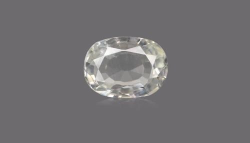 FEEL TOUCH MART- White Sapphire 5.40 Carat Oval Cut Natural safed Pukhraj Certified By IGL Lab
