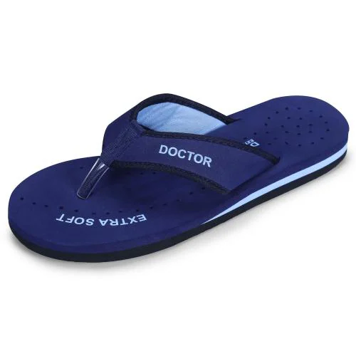 DOCTOR EXTRA SOFT Doctor Slippers for Women Orthopedic Diabetic Pregnancy Non Slip Lightweight Comfortable Flat Casual Stylish Dr Chappals and House Flip flops For Ladies and Girl’s D-22-Blue-5 UK