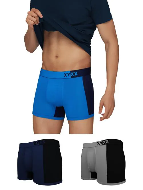 XYXX Pack of 3 Intellisoft Micro Modal Dualist Men Trunks