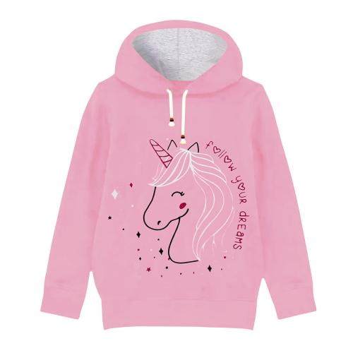 Kuchipoo Winterwear Girls Hoodies - (KUC-HOD-126; Pink)