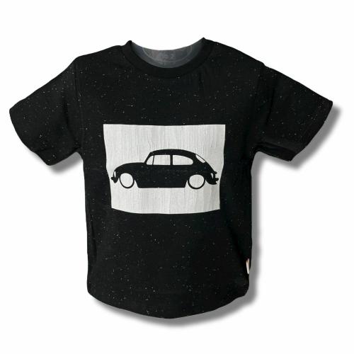 Tiny Titans Stylish Boys Black Car Printed Half Sleeve T-Shirt (2-3 Years)