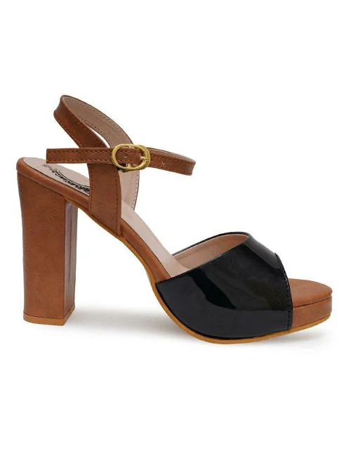 Stepee Stylish Fancy Trendy And Comfortable Black Heel Sandals For Women Girls Wedges Heeled Sandals Block Heel Casual Formal Jiomart