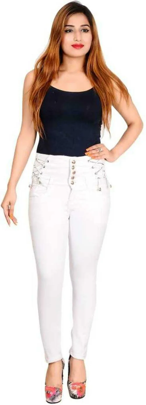 Queenie Women White Denim Women Jeans