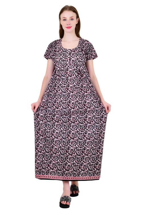 Redglo Women's Cotton Printed Nighty / Night Wear/ Super Soft Sleepwear Nighty/Maxi/Nightgown-24