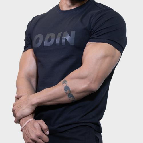 Odin India Men Casual Round Neck Regular Fit Half Sleeve Cotton Lycra Tshirt Men's Fitness T-Shirt, Black (Medium)