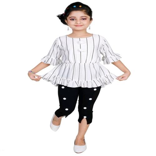 RIBULA FASHION girls cotton top capri set-34