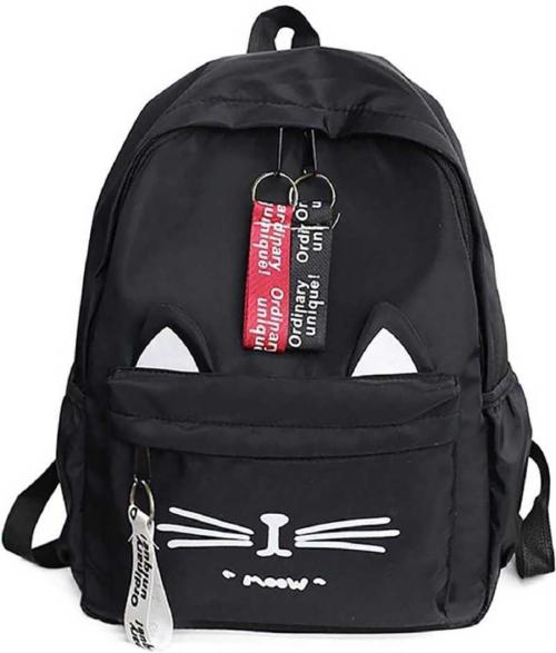 VELAR Black PU School Bags 20 L
