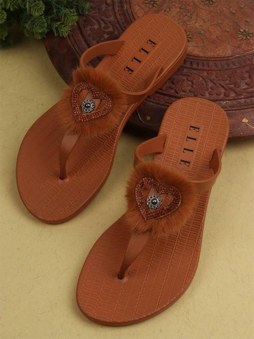 ELLE Green flip-flops for Women