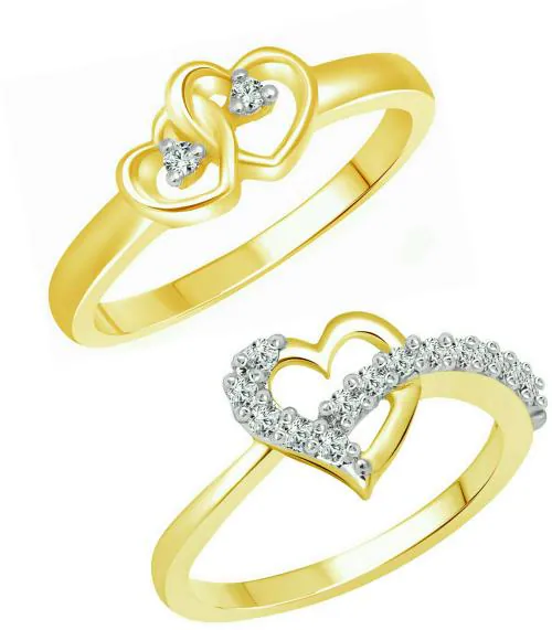 Vighnaharta Gold Alloy 12 Ring Set (Women And Girls) (Pack Of 2)