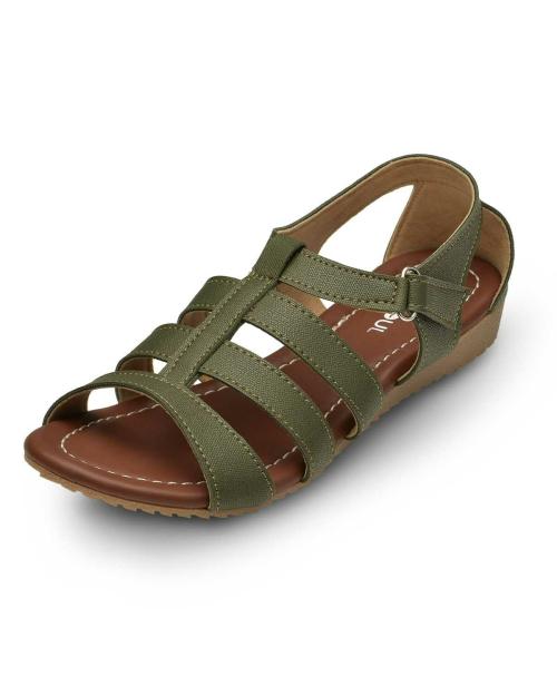 Footsoul Prima Women's Sandals (Green) (FSL-260-10)