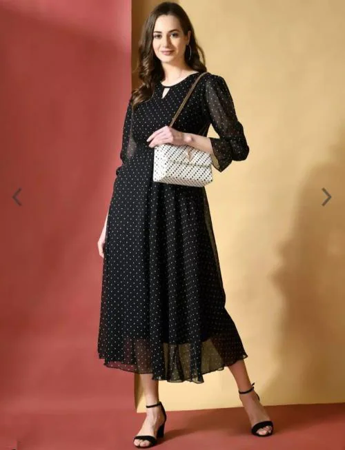 Genealo Polka Dot Dress For Women's & Girl's