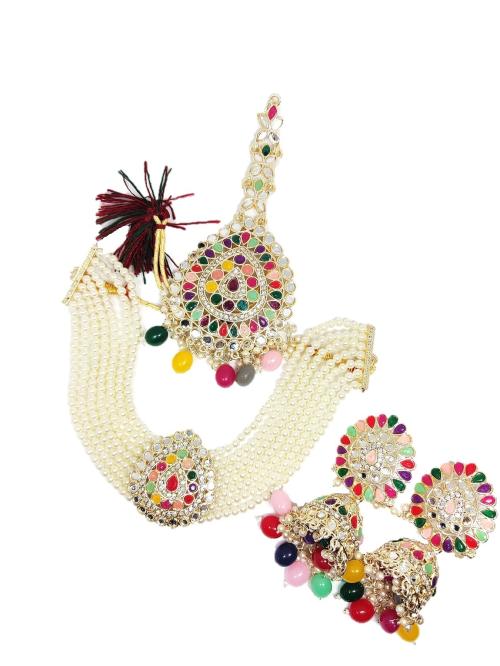 K&K KREATION PEARL & MIRROR JEWELRY SET JioMart