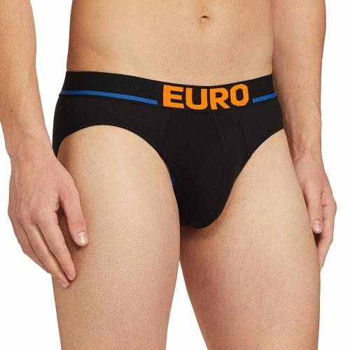 EURO Men Multicolor Solid Cotton Pack of 5 Briefs
